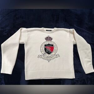 Ralph Lauren Cream Sweater with Crest
